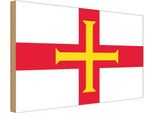 Vianmo Insegna In Legno 12X18 Cm Bandiera Guernseys Flag Of Guernsey