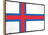 Vianmo Insegna In Legno 20X30 Cm Bandiera FäRöEr Flag Faroe Islands