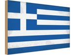 Vianmo Insegna In Legno 12X18 Cm Bandiera Griechenland Flag Greecevintage