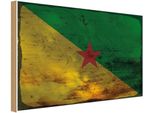 Vianmo Insegna In Legno 20X30 Cm Bandiera FranzöSisch?Guayana Flag Rost