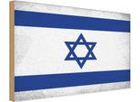Vianmo Insegna In Legno 12X18 Cm Bandiera Israel Flag Of Israel Vintage