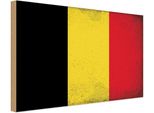 Vianmo Insegna In Legno 12X18 Cm Bandiera Belgien Flag Of Belgium Vintage