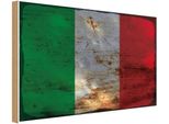 Vianmo Insegna In Legno 20X30 Cm Bandiera Italien Flag Of Italy Rost