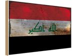 Vianmo Insegna In Legno 20X30 Cm Bandiera Irak Flag Of Iraq Rost