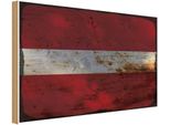 Vianmo Insegna In Legno 12X18 Cm Bandiera Lettland Flag Of Latvia Rost