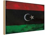 Vianmo Insegna In Legno 20X30 Cm Bandiera Libyen Flag Of Libya Rost