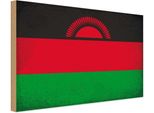 Vianmo Insegna In Legno 20X30 Cm Bandiera Malawi Flag Of Malawi Vintage