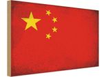 Vianmo Insegna In Legno 12X18 Cm Bandiera China Flag Of China Vintage