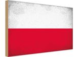 Vianmo Insegna In Legno 12X18 Cm Bandiera Polen Flag Of Poland Vintage
