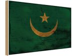 Vianmo Insegna In Legno 20X30 Cm Bandiera Mauretanien Flag Mauritania Rost