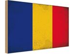 Vianmo Insegna In Legno 20X30 Cm Bandiera RumäNien Flag Of Romania Vintage