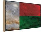 Vianmo Insegna In Legno 20X30 Cm Bandiera Madagaskar Madagascar Rost
