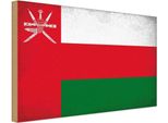 Vianmo Insegna In Legno 12X18 Cm Bandiera Oman Flag Of Oman Vintage