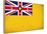 Vianmo Insegna In Legno 20X30 Cm Bandiera Niue Flag Of Niue Vintage