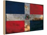 Vianmo Insegna In Legno 20X30 Cm Bandiera Dominikanische Republik Rost
