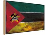 Vianmo Insegna In Legno 20X30 Cm Bandiera Mosambik Flag Mozambique Rost