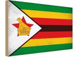 Vianmo Insegna In Legno 20X30 Cm Bandiera Simbabwe Flag Zimbabwe Vintage