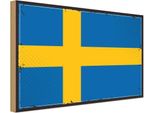 Vianmo Insegna In Legno 20X30 Cm Bandiera Schwedens Flag Of Sweden