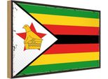 Vianmo Insegna In Legno 20X30 Cm Bandiera Simbabwes Flag Of Zimbabwe