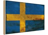 Vianmo Insegna In Legno 20X30 Cm Bandiera Schweden Flag Of Sweden Rost