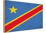 Vianmo Insegna In Legno 12X18 Cm Bandiera Dr Kongo Flag Congo Vintage