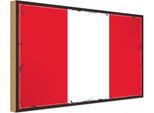 Vianmo Insegna In Legno 12X18 Cm Bandiera Perus Flag Of Peru