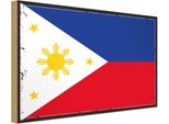 Vianmo Insegna In Legno 12X18 Cm Bandiera Philippinen Philippines