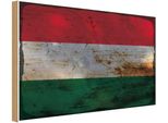 Vianmo Insegna In Legno 12X18 Cm Bandiera Ungarn Flag Of Hungary Rost