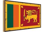 Vianmo Insegna In Legno 20X30 Cm Bandiera Sri Lankas Flag Sri Lanka