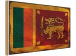 Vianmo Insegna In Legno 20X30 Cm Bandiera Sri Lanka Flag Sri Lanka Rost