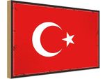 Vianmo Insegna In Legno 20X30 Cm Bandiera TüRkei Flag Of Turkey