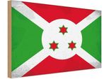 Vianmo Insegna In Legno 12X18 Cm Bandiera Burundi Flag Of Burundi Vintage