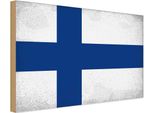 Vianmo Insegna In Legno 30X40 Cm Bandiera Finnland Flag Of Finland