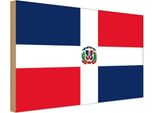 Vianmo Insegna In Legno 30X40 Cm Bandiera Dominikanische Republik Flag