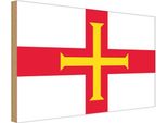 Vianmo Insegna In Legno 30X40 Cm Bandiera Guernseys Flag Of Guernsey