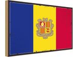 Vianmo Insegna In Legno 20X30 Cm Bandiera Andorras Flag Of Andora