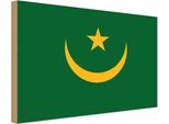 Vianmo Insegna In Legno 30X40 Cm Bandiera Mauretaniens Flag Of Mauritania