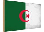 Vianmo Insegna In Legno 20X30 Cm Bandiera Algerien Flag Algeria Vintage