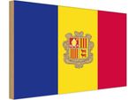 Vianmo Insegna In Legno 20X30 Cm Bandiera Andorras Flag Of Andora