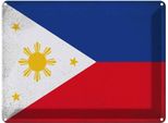 Vianmo Insegna Di Latta 30X40 Cm Bandiera Philippinen Philippines