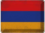 Vianmo Insegna Di Latta 30X40 Cm Bandiera Armenien Flag Armenia