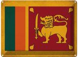 Vianmo Insegna Di Latta 30X40 Cm Bandiera Sri Lanka Flag Sri Lanka