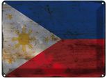 Vianmo Insegna Di Latta 30X40 Cm Bandiera Philippinen Philippines