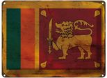 Vianmo Insegna Di Latta 30X40 Cm Bandiera Sri Lanka Flag Sri Lanka