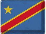 Vianmo Insegna Di Latta 30X40 Cm Bandiera Dr Kongo Flag Congo