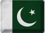Vianmo Insegna Di Latta 30X40 Cm Bandiera Pakistan Flag Pakistan