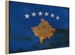 Vianmo Insegna In Legno 20X30 Cm Bandiera Kosovo Flag Of Kosovo Rost