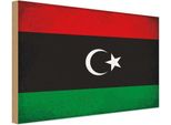 Vianmo Insegna In Legno 20X30 Cm Bandiera Libyen Flag Of Libya Vintage