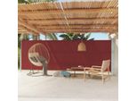 The Living Store Tenda Laterale Estensibile 180X600 Cm Rosso