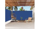The Living Store Tenda Laterale Estensibile Blu 180X600 Cm